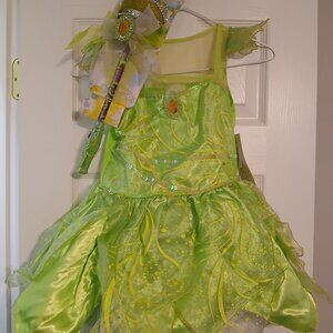 NWT ~Disney Store Princess Tinkerbell Costume with Wand ~Size M 7/8